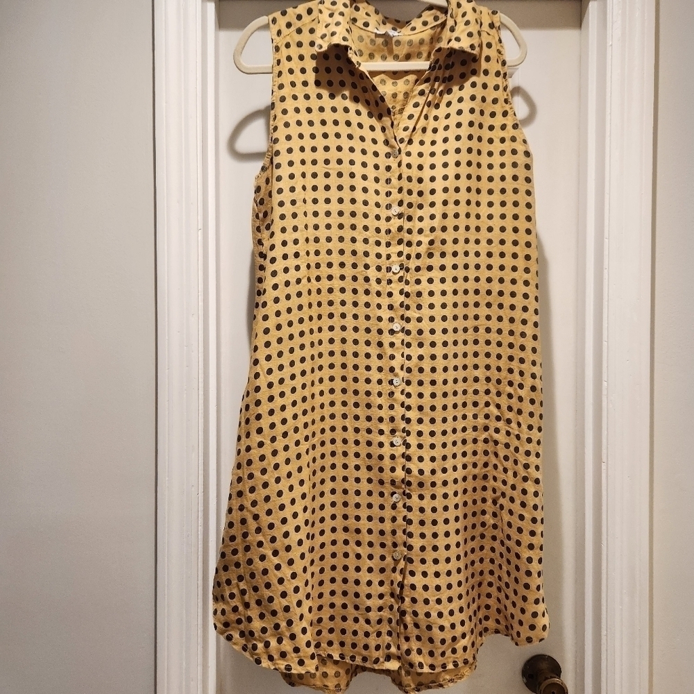 Vintage Rosemarine 100٪ Linen Dress Made In Italy Women's Size Large